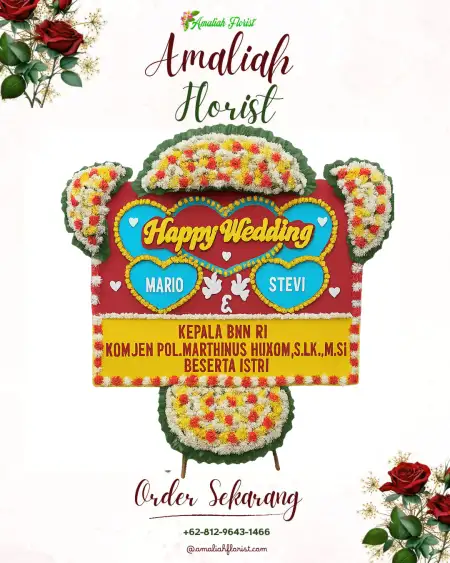 Papan Bunga Pernikahan Bomas