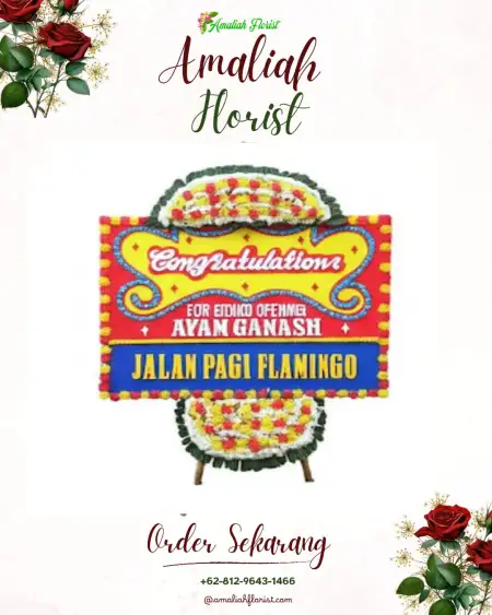 Sewa Papan Bunga Bomas